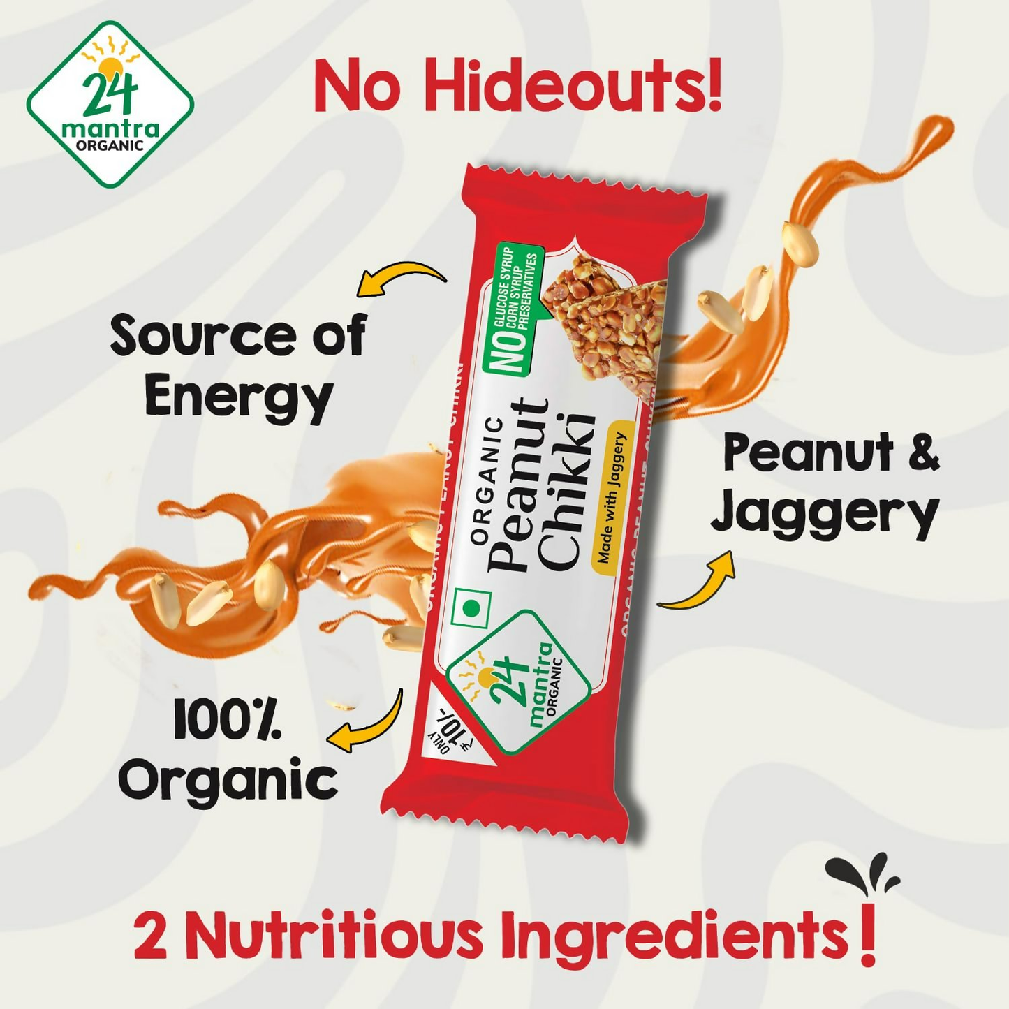 24 Mantra Organic Peanut Chikki | Swadesiicart
