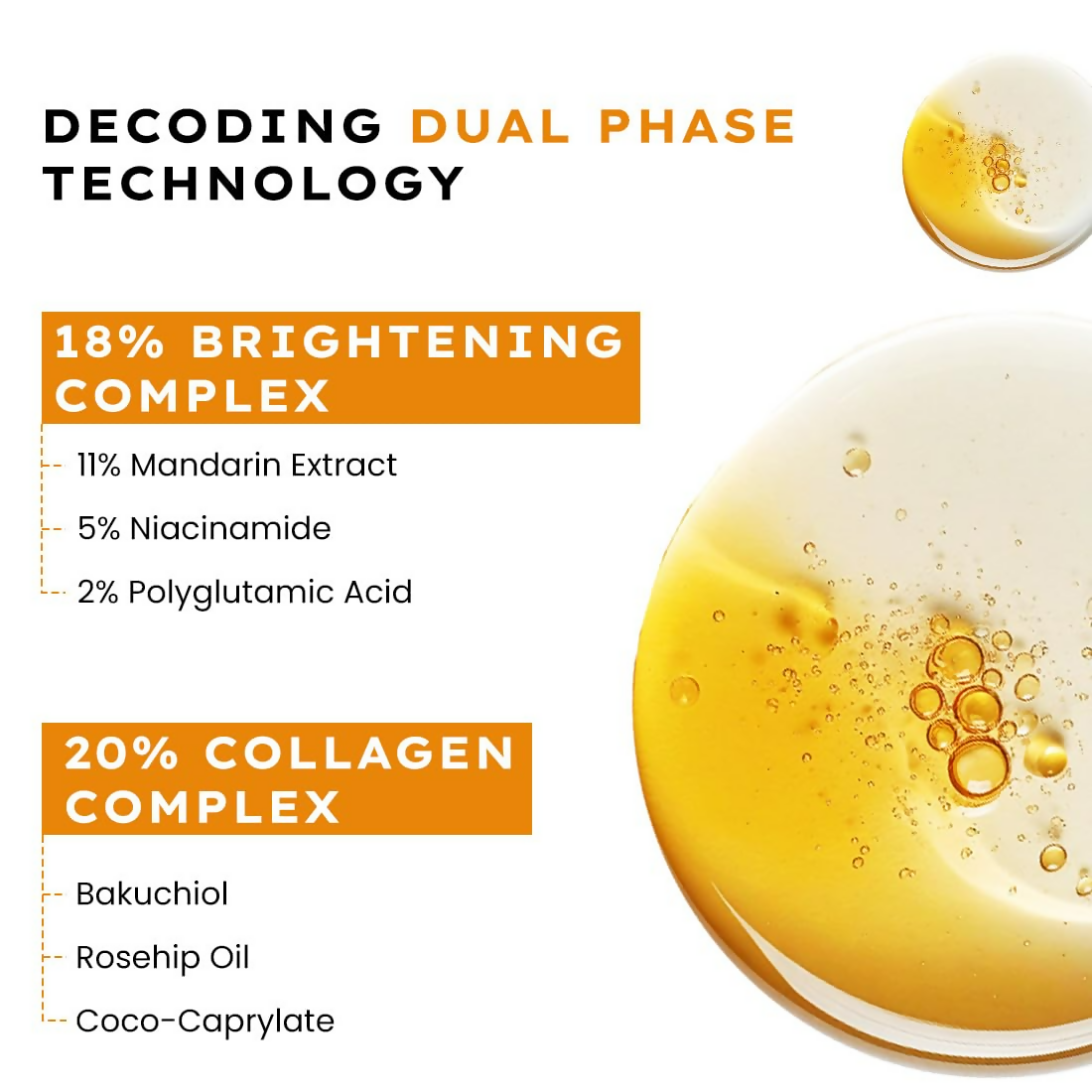 Hyphen Double Shot Face Serum with 18% Brightening & 20% Collagen | Swadesiicart