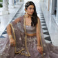 Aastha Fashion Light Dusty Brown Butterfly Net White Cotton Thread Work And Sequence Work Embroidery Wedding Wear Lehenga Choli