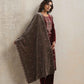 trueBrowns Maroon Velvet Embroidered Kurta Pant Dupatta Set | Swadesiicart