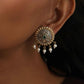 trueBrowns Silver Gold Tone Floral Stud Earrings - Swadesiicart