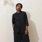 trueBrowns Black Cotton Linen Co-Ord Set - Swadesiicart