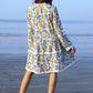 Noroke Cupro Modal Midi Floral Dress - Yellow | Swadesiicart