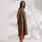 trueBrowns Brown Slub Highslit Kurta Set | Swadesiicart
