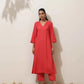 trueBrowns Coral Viscose Solid Kurta Pant Set | Swadesiicart