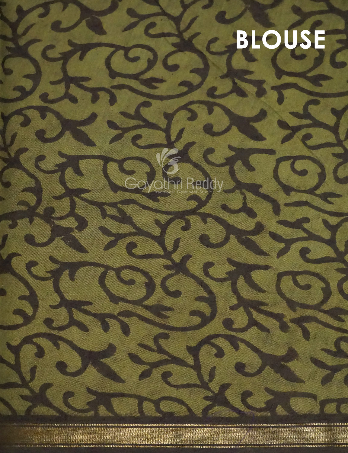 Shades of Heena Green Printed Chanderi Saree for Regular/Office Wear By Gayathri Reddy Designer Studio | Swadesiicart
