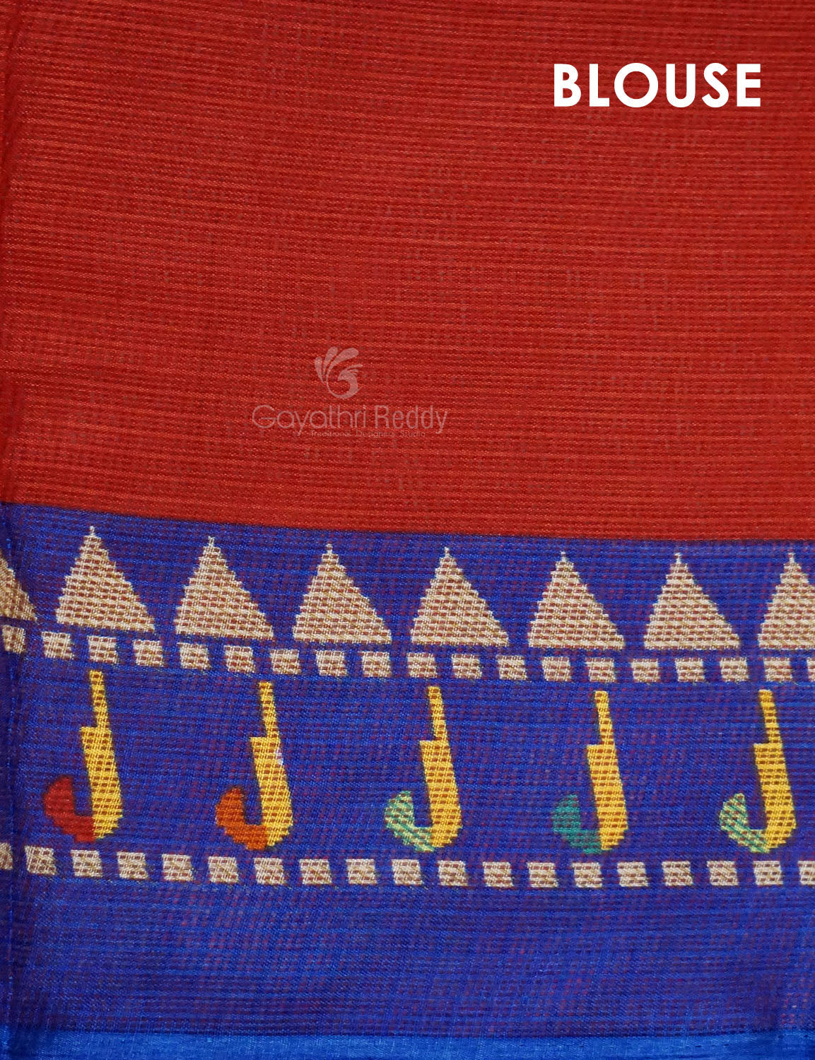 Dark Red Colored with Buttes Semi Silk Kota Saree By Gayathri Reddy Designer Studio | Swadesiicart