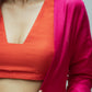 trueBrowns Pink Dupion Silk Overlay Jacket Blouse Pant Set | Swadesiicart