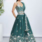 House of Panchhi Pink Pure Georgette Position Printing With Siroski Stone Work Lehenga Choli & Dupatta | Swadesiicart