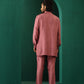 trueBrowns Men's Light Mauve Silk Co-ord Set - Swadesiicart