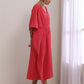 trueBrowns Bright Pink Dobby Kaftan Dress | Swadesiicart