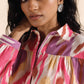 trueBrowns Pink Cotton Ikat Shirt Co-ord Set - Swadesiicart