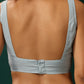 trueBrowns Powder Blue Muslin Silk Scoop Neck Sleeveless Blouse | Swadesiicart