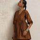 trueBrowns Brown Silk Angrakha Co-ord Set - Swadesiicart