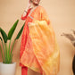 InWeave Women's Orange S Print Alia Cut Gota Work Kurta Set W Mustard Le Du - Swadesiicart