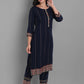 Indian Clothing Women's Navy Rayon Kurta Pant And Dupatta Set - NOZ2TOZ - Swadesiicart