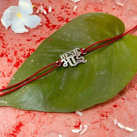 trueBrowns 925 Sterling Silver Best Bhai Thread Rakhi | Swadesiicart