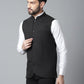 Even Apparels Men's Black Pure Wool Nehru Jacket | Swadesiicart