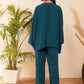 InWeave Women's Dark Ocean Full Sleeve Boho Top Bottom Set - Swadesiicart