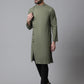 Even Apparels Green Sherwani Kurta With Asymetrical Cut | Swadesiicart