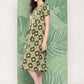 InWeave Women's Dark Green Square Dress - Swadesiicart