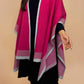 trueBrowns Pink Woollen Kaftan Cape | Swadesiicart