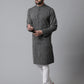 Even Apparels Black Pure Cotton Kurta With Band Collar | Swadesiicart