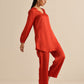 trueBrowns Rust Silk Blend Short Co-Ord Set - Swadesiicart