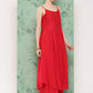 InWeave Women's Red Strappy Set W White Pink Lotus Cr Duptta - Swadesiicart
