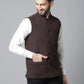 Even Apparels Men's Brown Nehru Jacket With Welt Pockets | Swadesiicart