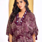 BulBul Hetal Wine Co-Ord Set - Swadesiicart