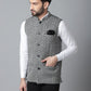 Even Apparels Men's Grey Pure Wool Nehru Jacket | Swadesiicart