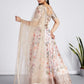 House of Panchhi Cream Colour Organza Floral Design Digital Print Lehenga Choli & Dupatta | Swadesiicart