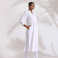 trueBrowns trueBrown White Cotton Schiffli Kurta Set | Swadesiicart