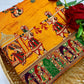Lorenvalley Fashion Premium Yellow Vichitra Silk Embroidery and Diamond work Both Side Saree - Swadesiicart