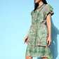 InWeave Women's Soft Green Tiered Short Dress - Swadesiicart