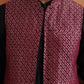 trueBrowns Men's Dark Purple Cotton Dobby Nehru Jacket | Swadesiicart