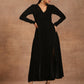 trueBrowns Black Velvet Dress | Swadesiicart