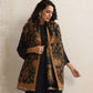 trueBrowns Brown Floral Reversible Woollen Stole | Swadesiicart