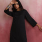 trueBrowns Black Modal Round Neck Kurta Co-ord Set - Swadesiicart