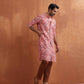 trueBrowns Men's Beige Printed Front Open Kurta | Swadesiicart