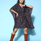 InWeave Women's Navy Jaal Print Kaftan Dress - Swadesiicart