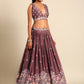 House of Panchhi Rose Gold Chinon Sequins Embroidery Lehenga Choli & Dupatta | Swadesiicart