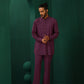 trueBrowns Men's Purple Dobby Co-ord Set - Swadesiicart