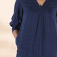 trueBrowns Blue Cotton Dobby Kurta Pant Set | Swadesiicart