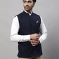Even Apparels Men's Blue Pure Wool Nehru Jacket | Swadesiicart