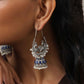 trueBrowns Silver Tone Peacock Jhumka Earrings - Swadesiicart