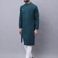 Even Apparels Green Sherwani Kurta With Asymetrical Cut | Swadesiicart