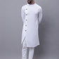 Even Apparels White Sherwani Kurta With Asymetrical Cut | Swadesiicart