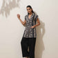 trueBrowns Beige Cotton Geometric Print Jacket Co-ord Set - Swadesiicart